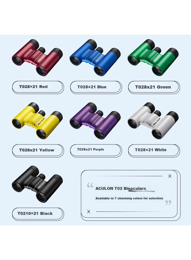 Nikon T02 Binoculars, Portable, Outdoor Viewing, High Magnification, High Definition, For Concerts, Theater, Low Light Night Vision, Insect Magnifier - Image 3