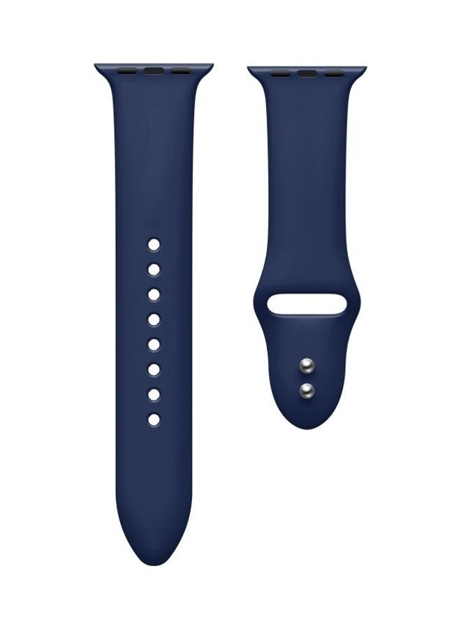 NIBEMINENT Ethnic Replacement Watchband for Apple Watch Series 1/2/3/4/5/6/7/SE 42/44/45mm Midnight Blue - Image 3