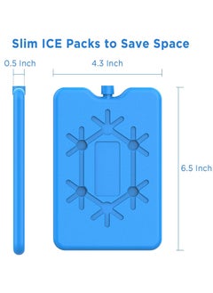 KASTWAVE Ice Packs for Lunch Box - Reusable Ultra-Thin Freezer Packs - Long-Lasting Cool Packs for Coolers, Keep Food Fresh and Cold in Lunch Boxes and breastmilk Bags  - Image 2