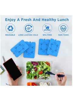 KASTWAVE Ice Packs for Lunch Box - Reusable Ultra-Thin Freezer Packs - Long-Lasting Cool Packs for Coolers, Keep Food Fresh and Cold in Lunch Boxes and breastmilk Bags  - Image 3