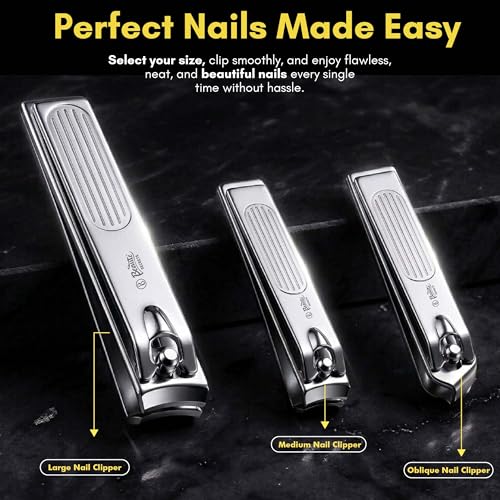 Beauté Secrets Nail Clipper Set – Nail Cutter Set, Manicure Pedicure Kit, Stainless Steel Nail Grooming Kit with PU Leather Case, Portable Travel Nail Kit for Men & Women - Image 4