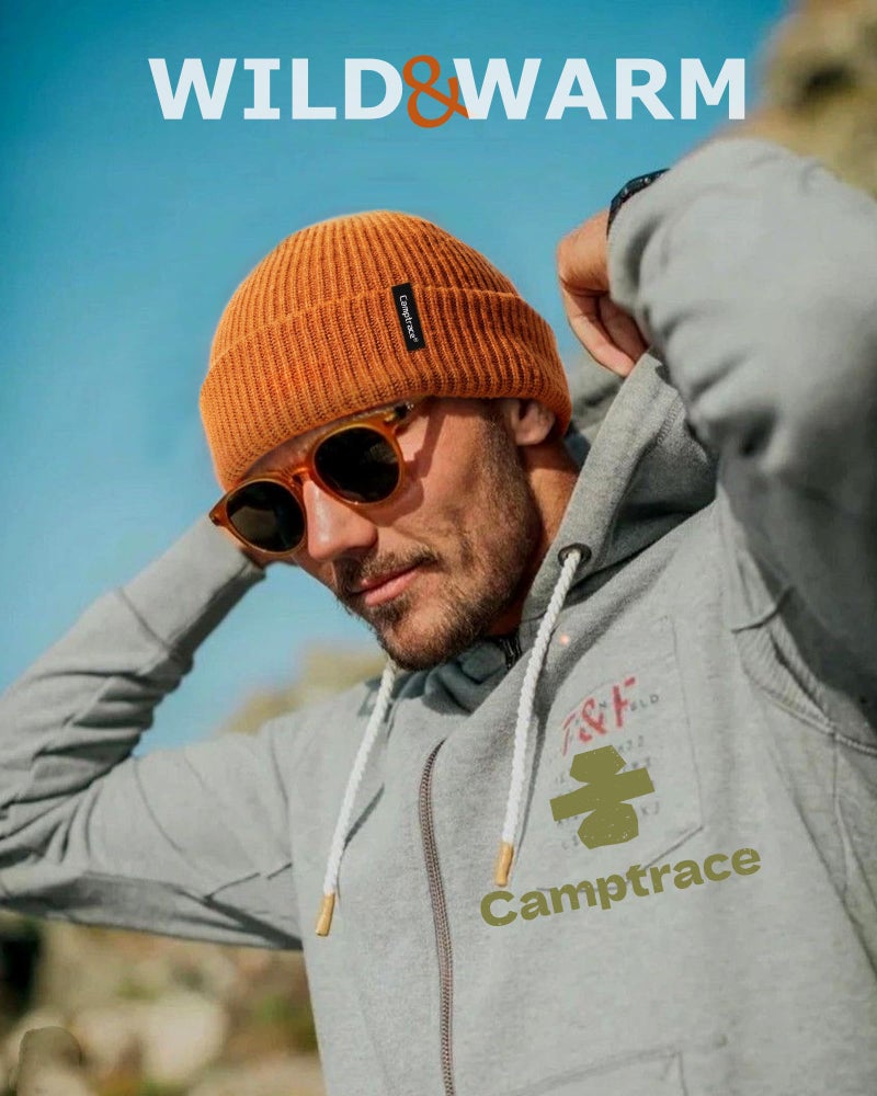 Camptrace Fisherman Beanie Hat for Men Women Classic Cuff Skull Caps Short Watch Hat Trawler Beanie Caramel - Image 3