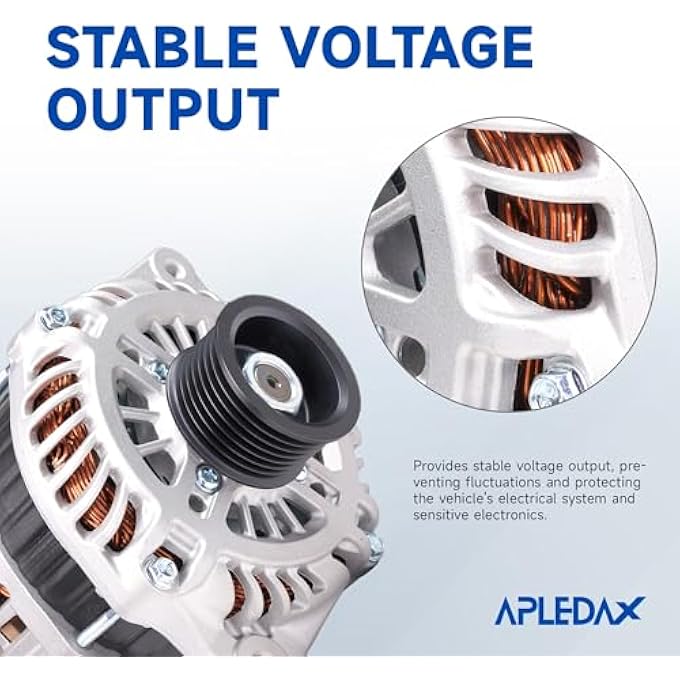 APLEDAX High Output Alternator For/NISSAN ALTIMA 2007-2010 MAXIMA 2009 2010 MURANO 2009-2014 V6 3.5L 11341 23100-1AA1A 23100-1AA1B 23100-JA11A 23100-JA11AR 2310M-JA11BRW A003TJ1791 - Image 2