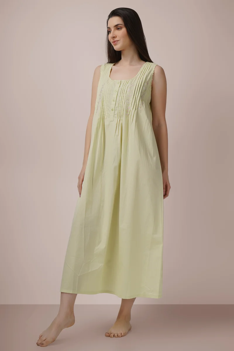 After Dark Flora, Embroidered Boxy Nightdress