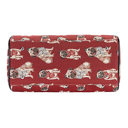 Signare Tapestry Duffle Bag Overnight Bags Weekend Bag for Women with Pug Dog Design (TRAV-PUG) - Image 5