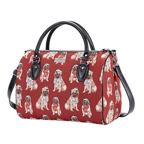 Signare Tapestry Duffle Bag Overnight Bags Weekend Bag for Women with Pug Dog Design (TRAV-PUG) - Image 2