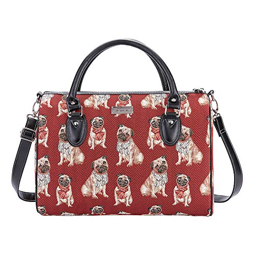 Signare Tapestry Duffle Bag Overnight Bags Weekend Bag for Women with Pug Dog Design (TRAV-PUG) - Image 1