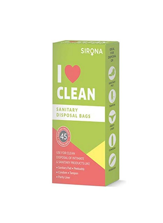 Sirona Sanitary Disposable Bags 45 Bags ; For Discreet Disposal Of Tampons Condoms Sanitary Pads Panty Liner And Personal Hygiene Waste - Image 2