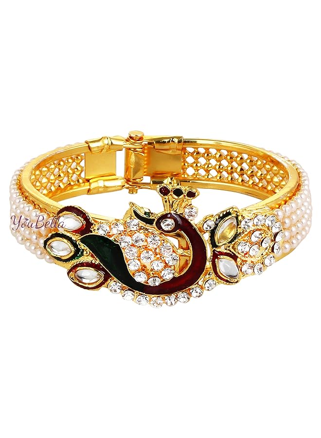YouBella Jewelery Traditional Gold Plated Bracelet Bangle Set For Girls And Women - Image 4
