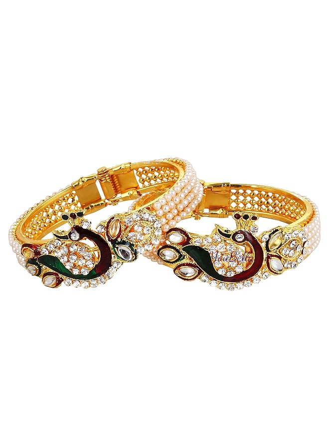 YouBella Jewelery Traditional Gold Plated Bracelet Bangle Set For Girls And Women - Image 3