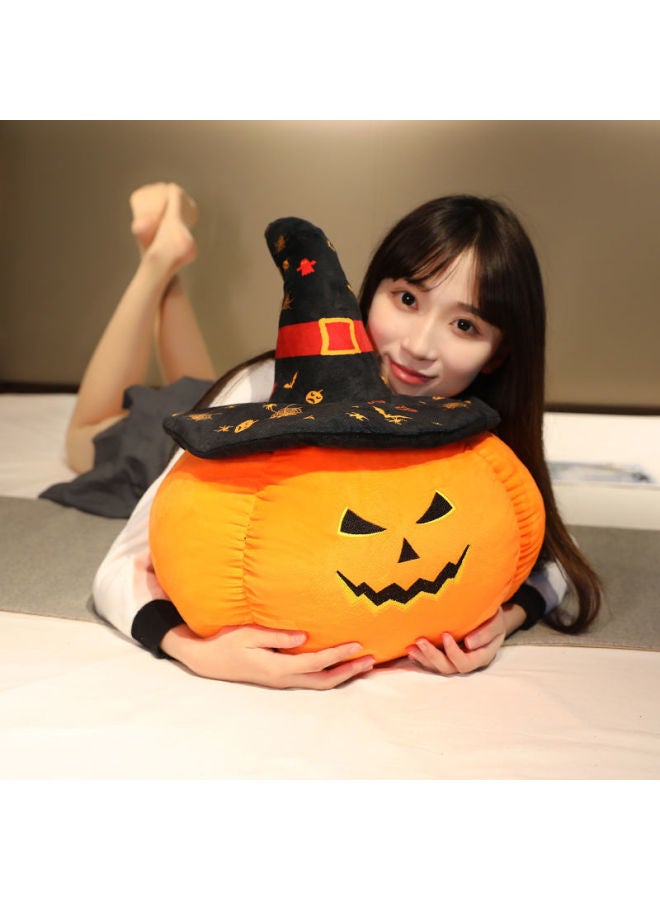 Loquat Funny Pumpkin Pillow Creative Hair Pad Festival Scene Props Doll Gift-Color:Green Leaf Q-elastic Pumpkin-Height:50cm - Image 3