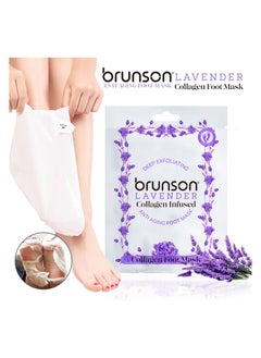 brunson Say Goodbye to Rough Feet – Brunson Lavender Collagen-Infused Anti-Aging Foot Peel Mask: Deep Exfoliation for Healthier, Softer Feet  - Image 5