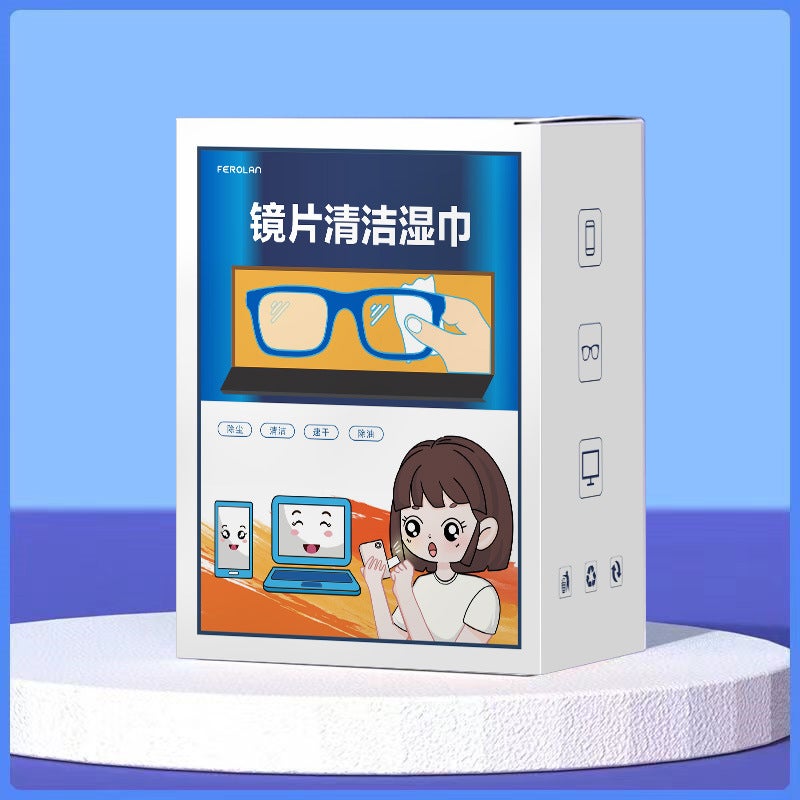 Disposable Glasses Wipe Paper Glasses Cleaning Wipes Lens Wipe Paper Anti-Fogging Wipe Lens Gadget Wipe Glasses - Image 1
