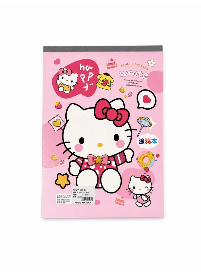 Hello Kitty English: Sanrio Characters Coloring & Drawing Book for Kids — Hello Kitty, My Melody, Cinnamoroll, Kuromi - Image 1