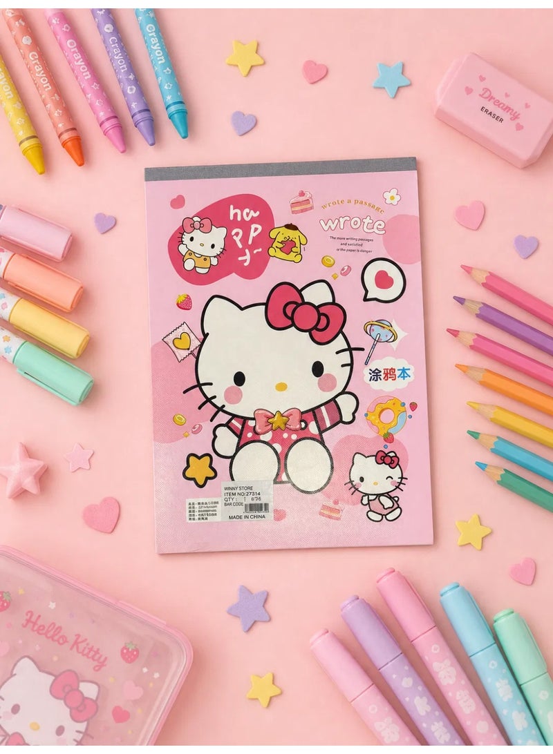 Hello Kitty English: Sanrio Characters Coloring & Drawing Book for Kids — Hello Kitty, My Melody, Cinnamoroll, Kuromi - Image 2