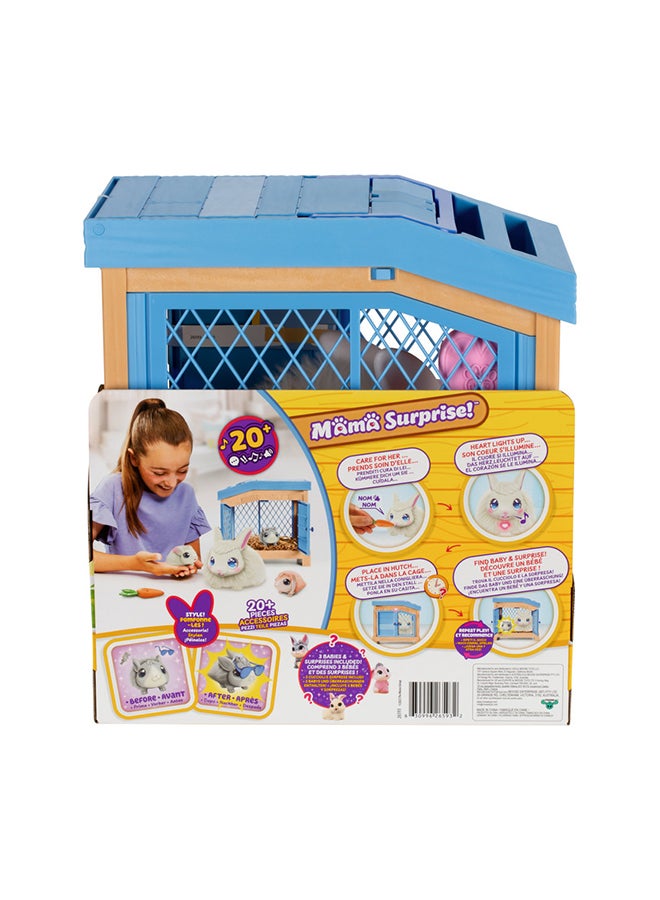 Little Live Pets Mama Surprise Bunny Interactive Electronic Toy Playset with Deluxe Hutch and 3 Surprise Baby Bunnies Over 20 Sounds and Reactions with Nurturing Accessories for Kids - Image 2