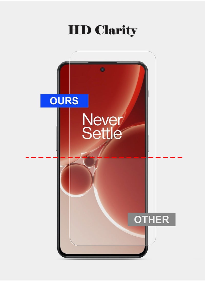 Techie - OnePlus Nord 3 Case and Screen Protector Combo Pack 2 in 1 - Transparent TPU Bumper Case with HD Tempered Glass Screen Protector - Image 1