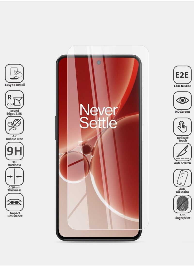 Techie - OnePlus Nord 3 Case and Screen Protector Combo Pack 2 in 1 - Transparent TPU Bumper Case with HD Tempered Glass Screen Protector - Image 1