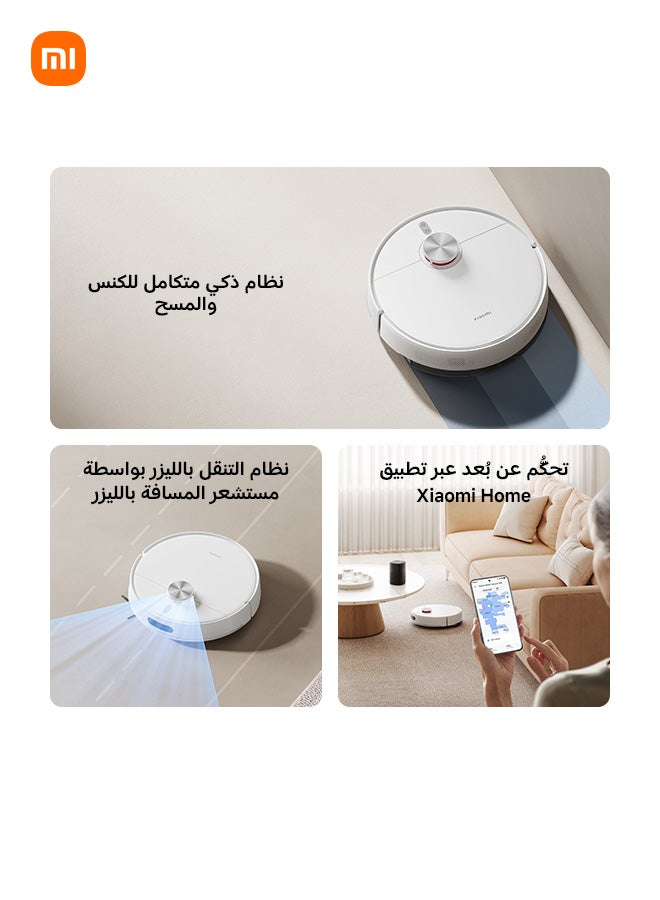 Xiaomi Robot Vacuum S40 – Smart Laser Navigation Robot Mop, Powerful 10000 Pa Suction for Pet Hair, Carpets & Hard Floors 70 W OV81 white - Image 3