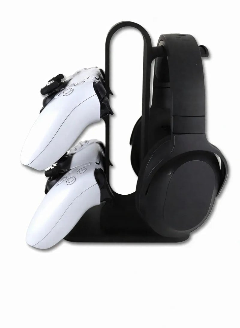 أخوة ثلاثي الأبعاد حامل سماعة الرأس ووحدة التحكم لأجهزة الألعاب بتصميم 3 في 1 للاستخدام اليومي والتنظيم المنزلي - Image 2