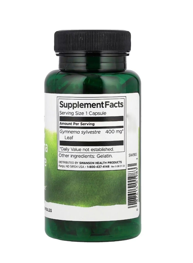 سوانسون أوراق جيمنيما سيلفستر كاملة الطيف 400 مجم - 100 كبسولة - Image 2