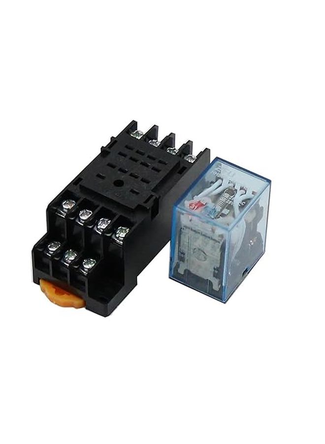 MY4NJ Mini Power Relay 14 Pin 4NO 4NC 12 220V DC Coil DIN Rail Mount - Image 1