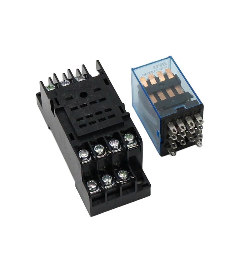 MY4NJ Mini Power Relay 14 Pin 4NO 4NC 12 220V DC Coil DIN Rail Mount - Image 4