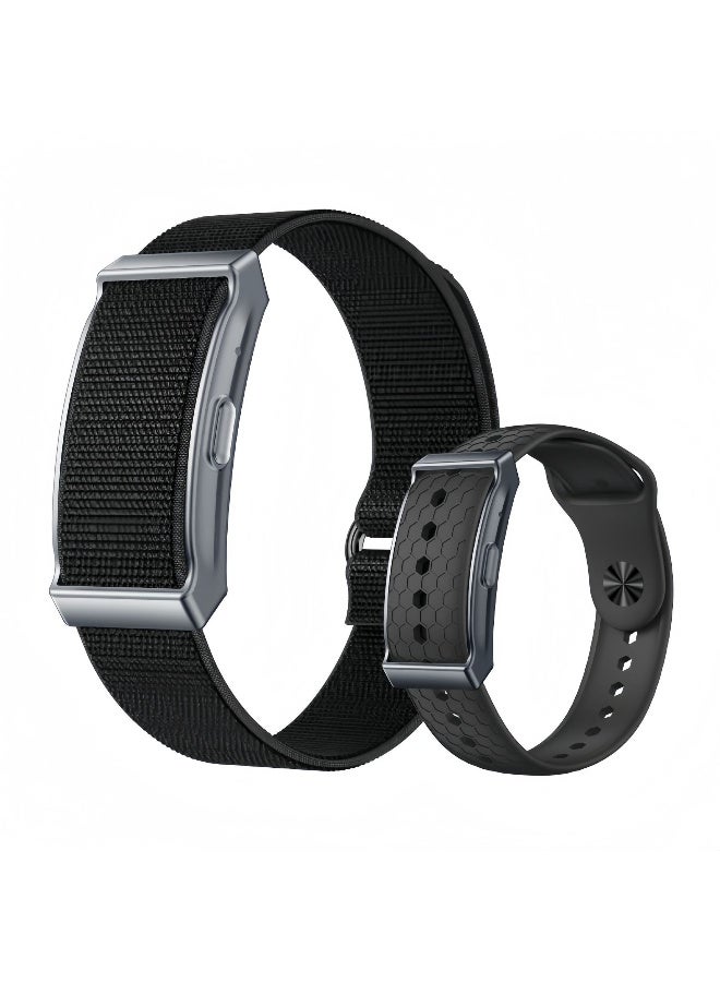 Smart Bracelet,2 PCS Watch Bands Smart Health Wristband Wearable Activity Fitness Tracker with Multiple Sports Automatic Monitoring with Pedometer/Sleep/Stress/Calories for Android /iOS,Free APP (Black) - Image 1