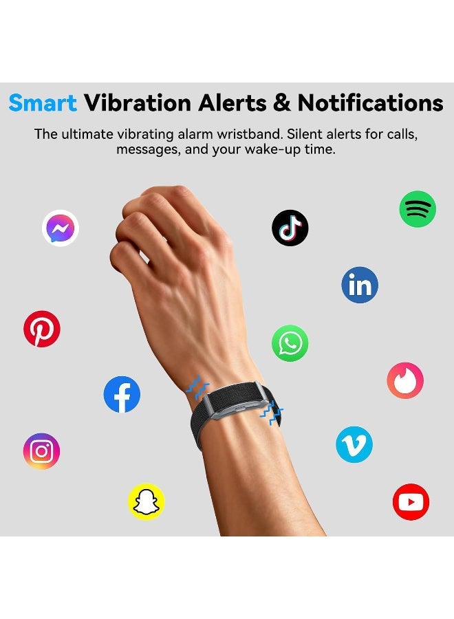 Smart Bracelet,2 PCS Watch Bands Smart Health Wristband Wearable Activity Fitness Tracker with Multiple Sports Automatic Monitoring with Pedometer/Sleep/Stress/Calories for Android /iOS,Free APP (Black) - Image 4