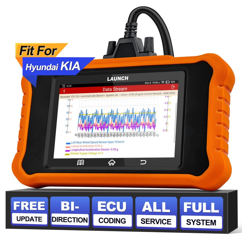 Launch 2025 LAUNCH Creader Elite V20 fit for Kia and Hyundai BiDirectional Scan Tool All Reset Functions Full System Diagnostic Scanner Full OBD2 Code Reader ECU Coding AUTO VIN Lifetime Free Update