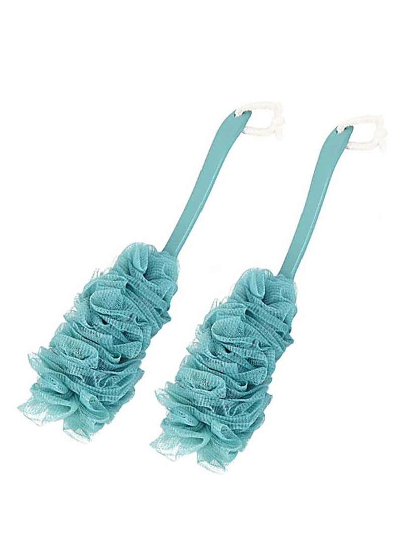 Rubik Body Brush with Long Handle, 2 Pack Soft Mesh Bath Shower Scrubber for Men & Women (Green)  - Image 1