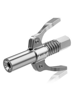 STHIRA STHIRA Grease Gun Coupler 6 Jaws Metal Dual Handle Grease Coupler Secure Locking Zerk Fittings Coupler 10000 PSI Quick Release Metal Grease Gun Coupler for All Grease Gun 18 NPT Grease Gun Fitting  - Image 1