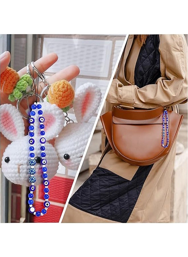 Ocean Beaded Phone Strap, Beads Phone Wrist Lanyard Strap, Beaded Phone Lanyard, Phone Wrist Strap Gemstone Phone Chain Strap Keychain, Cell Phone Necklace Charms for Purse Camera - Image 5