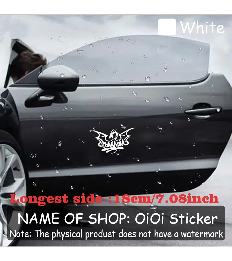 Black White Transparent Dragon Vinyl Sticker Xavion Art Lettering Decal 7 1 Inch - Image 3