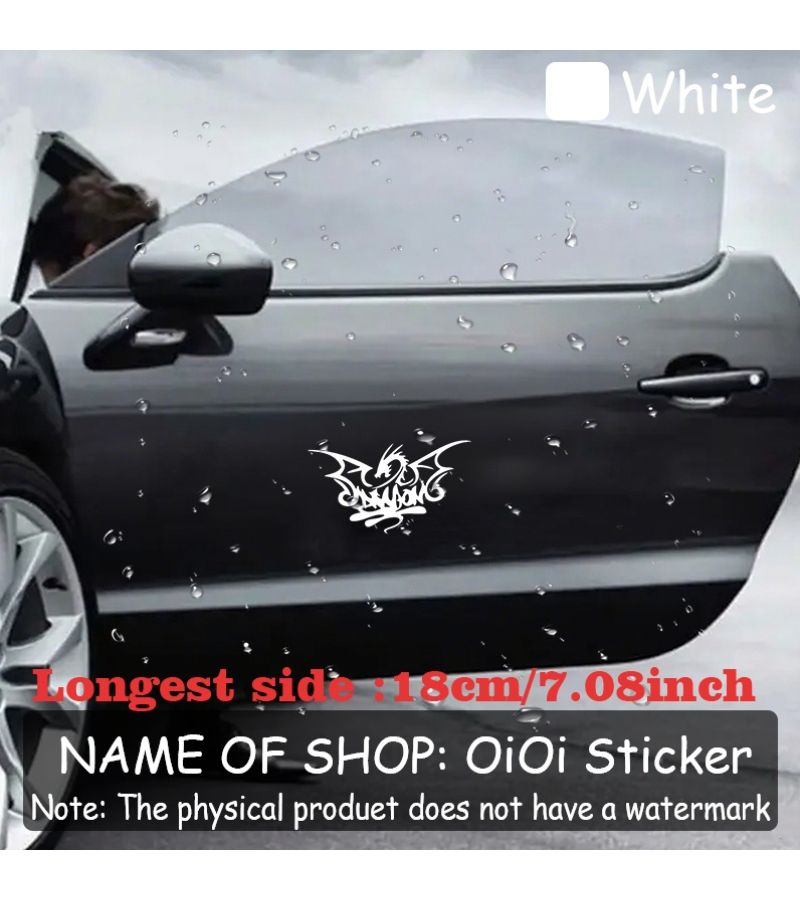 Black White Transparent Dragon Vinyl Sticker Xavion Art Lettering Decal 7 1 Inch - Image 2