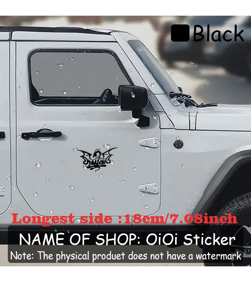 Black White Transparent Dragon Vinyl Sticker Xavion Art Lettering Decal 7 1 Inch - Image 4