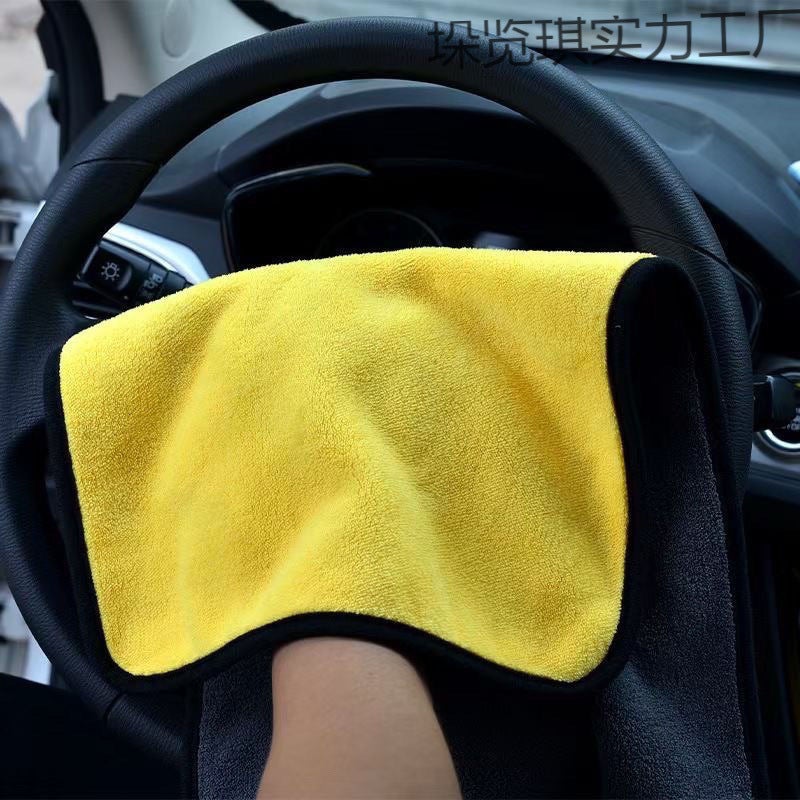 [Does Not Damage Car Paint] Special Car Wiping Towel, Thickeneded Water-Absorbent Car Washing Towel, Lint-Free, Double-Sided Extra Thick Wiping Towel - Image 4