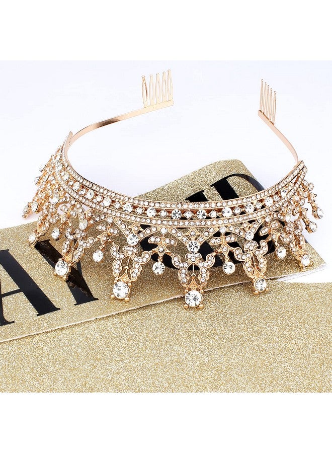 كوسايد مجموعة زينة عيد الميلاد من COCIDE، تاج وتاج عيد ميلاد للنساء، وشاح عيد ميلاد للبنات، عصابة رأس مرصعة بأحجار الراين، إكسسوارات شعر من الكريستال لحفلات عيد الميلاد، رباط شعر، زينة الكعك - Image 5