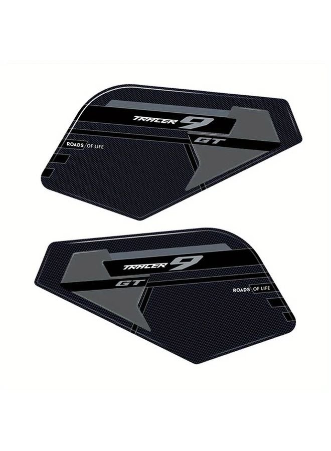 White Side Gas Tank Protectors 3D Epoxy Resin Anti Slip Pad Set for Yamaha Tracer 9GT 2023: - Image 5