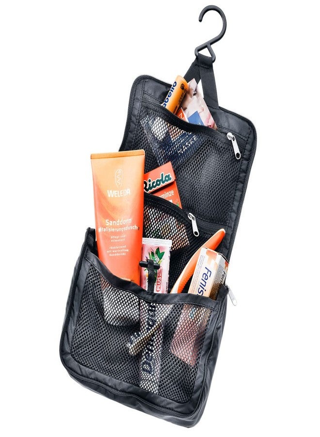 Deuter Wash Center Lite I - Lightweight Hanging Toiletry Bag for Trekking and Travel - Black - Image 2