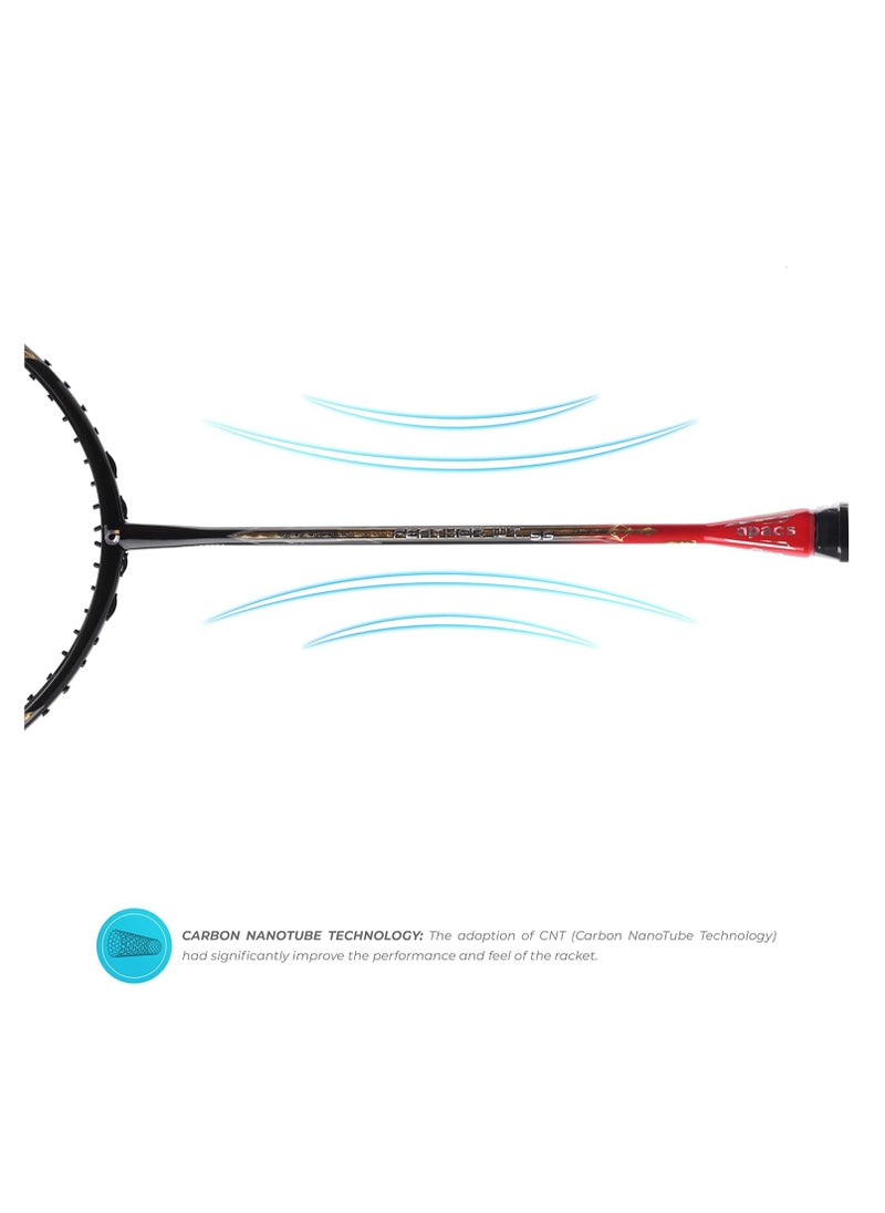 Apacs - Feather Weight 55 Badminton Racket – 58g Ultra-Light, 30T Japan Graphite, Hexagon Throat, High-Speed Armor Frame, 30 lbs Tension, G2 Grip, Unstrung with Full Cover - Image 1