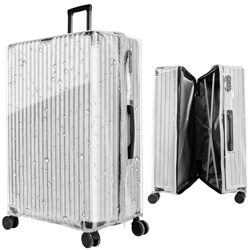Yotako Upgraded Zippered Clear PVC Suitcase Cover, 24 Inch Luggage Covers for Suitcase Luggage Protector Cover 24'' - Image 1