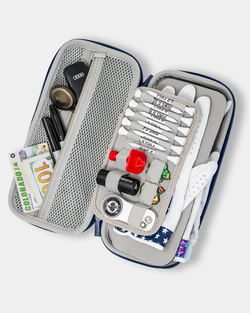 Pins & Aces Glove and Accessory Caddie - Your All-In-One Solution For Organizing And Carrying Essential Golf Accessories On The Course (Gray) - Image 3