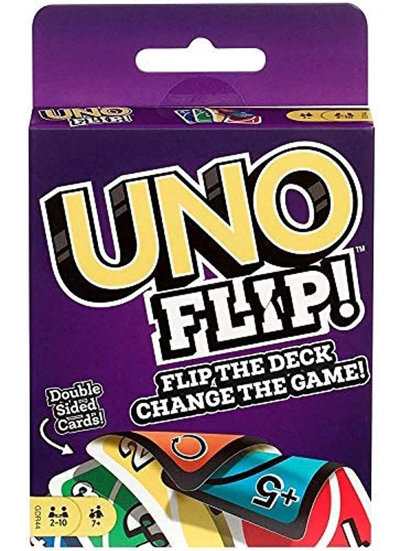 (Uno) Card Game Family Games Flip Side - Image 1
