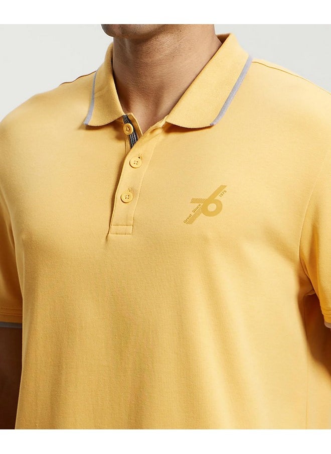 JOCKEY Jockey Men's Regular Fit Half Sleeved Polo T-Shirt 3911_Burnt Gold_M  - Image 5