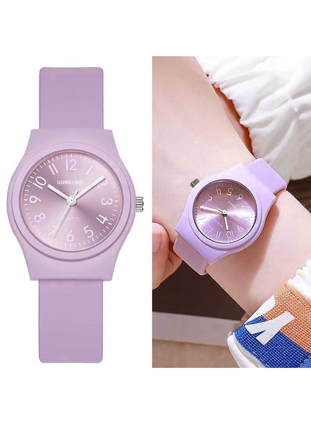 Women's Watches for Nurse Medical Professionals Students Military Time Easy to Read Dial Jelly Strap Women Analog Round Shape Silicone Wrist Watch Gift for friends and Family