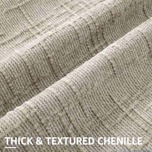 decorUhome Light Brown Chenille Throw Pillow Covers 12x20 Set of 2 Textured Soft Cozy Slubby Couch Pillow Covers Modern Farmhouse Boho Decorative Pillow Cases for Bed Sofa Living Room - Image 3