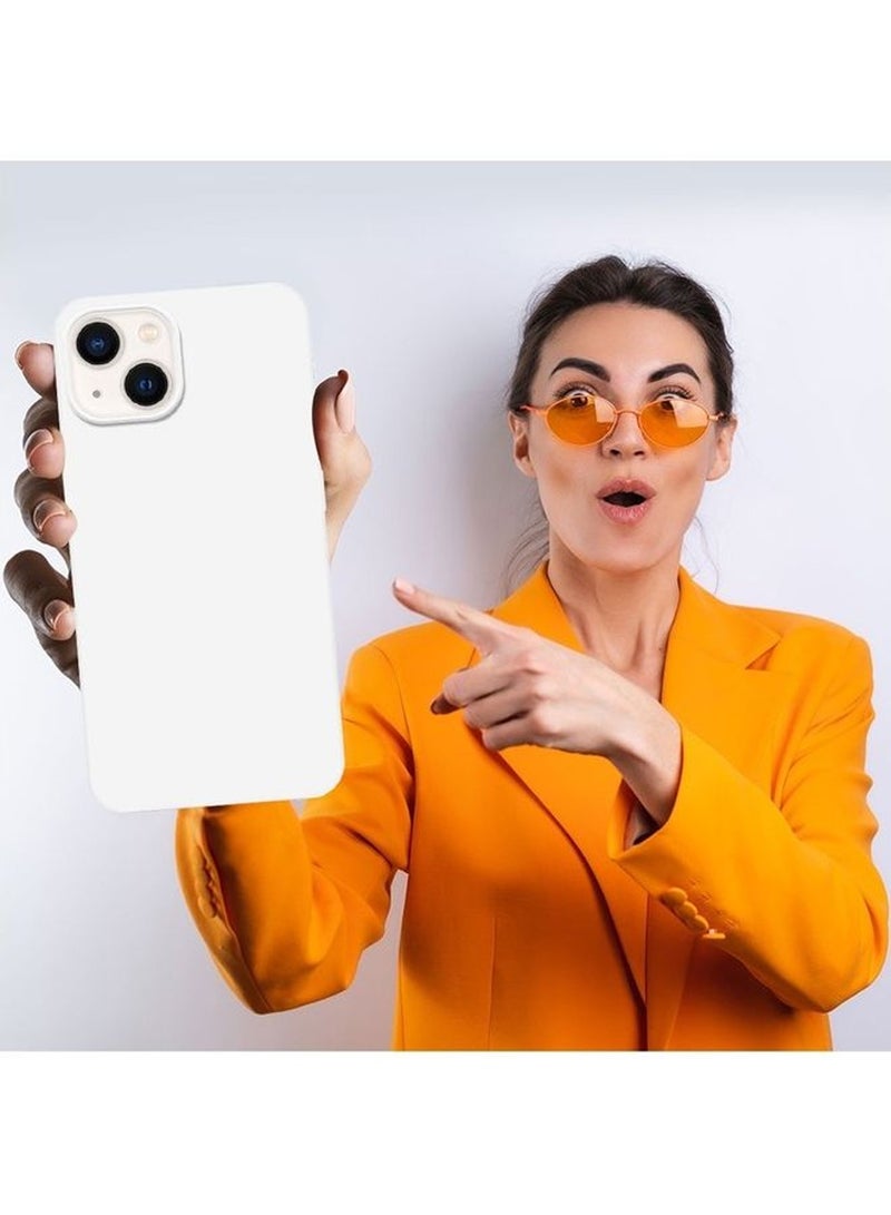 CATANES Protective Soft Silicone Case Cover for iPhone 13/14 - White - Image 4