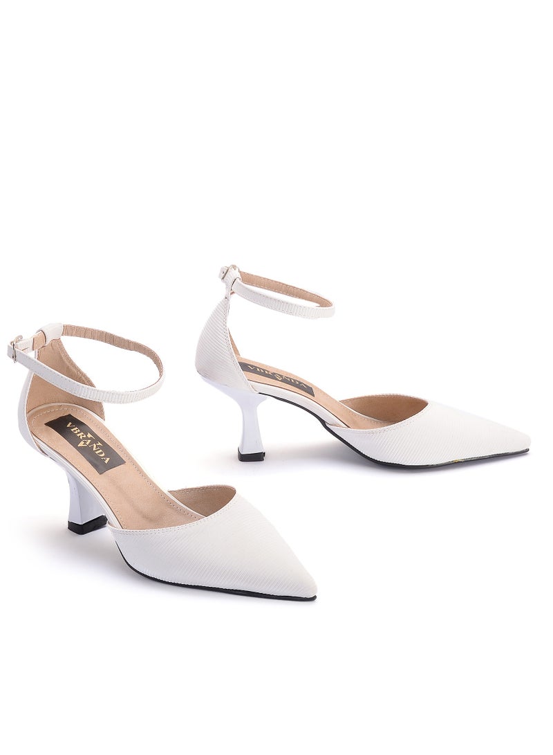 Vbranda High Quality Elegant Tulle Sandal C-59-WHITE  - Image 3