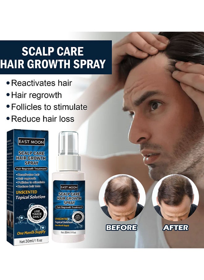 East Moon - Scalp Care Hair Growth Spray, Ultra Hair Growth Formula Serum Spray, Damaged Dry Hair, Hair Regrowth for Thicker Longer Fuller Hair, 30ML - Image 1